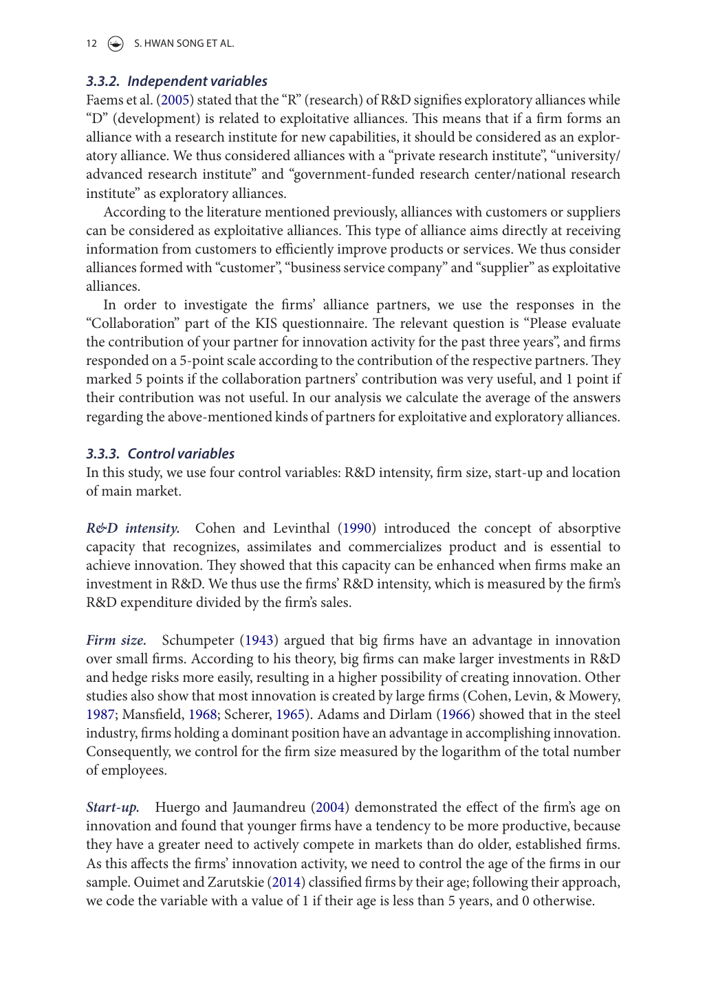 Exploratory·exploitative 제휴와 ambidextrous 제휴가 radical·incremental product innovation 에 미치는 효과의 연구 모형.